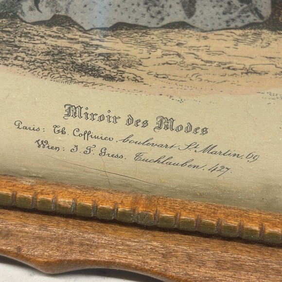 Vintage Framed "Miroir des Modes" Lithograph - Picture 4 of 10